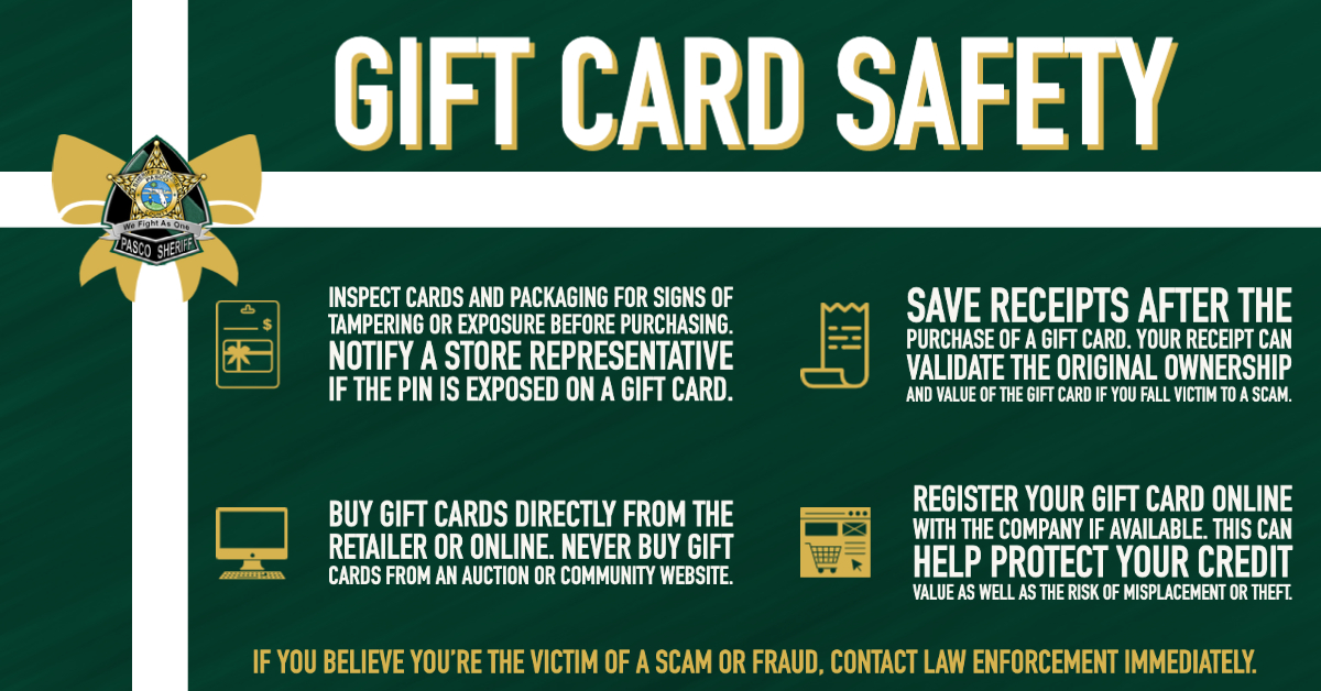 GIFT CARD SAFETY TIPS